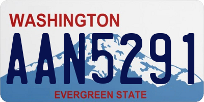 WA license plate AAN5291
