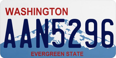WA license plate AAN5296
