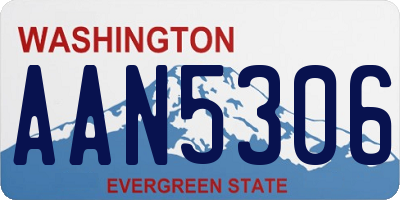 WA license plate AAN5306