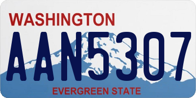 WA license plate AAN5307