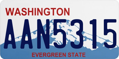 WA license plate AAN5315