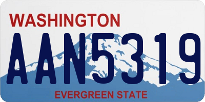WA license plate AAN5319