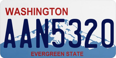 WA license plate AAN5320