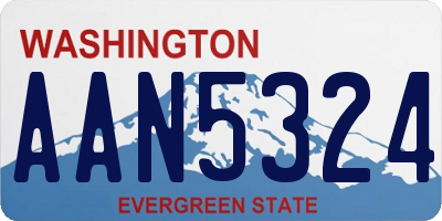 WA license plate AAN5324