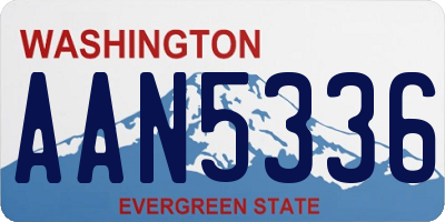 WA license plate AAN5336