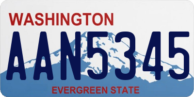 WA license plate AAN5345