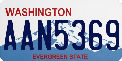 WA license plate AAN5369