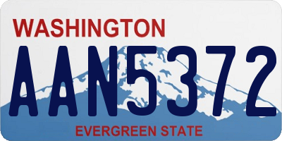 WA license plate AAN5372