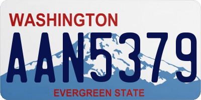 WA license plate AAN5379