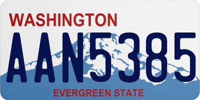 WA license plate AAN5385