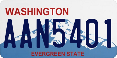 WA license plate AAN5401