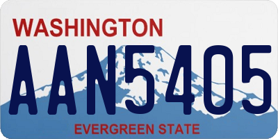 WA license plate AAN5405