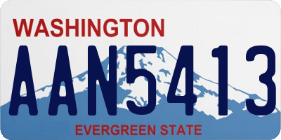 WA license plate AAN5413