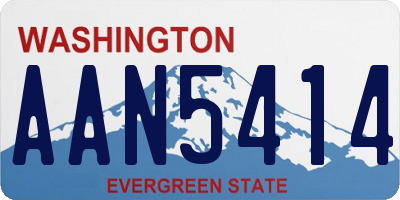 WA license plate AAN5414