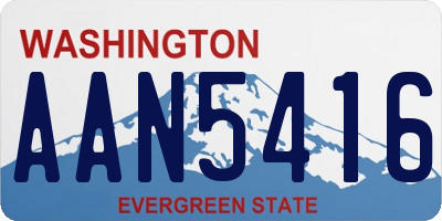 WA license plate AAN5416