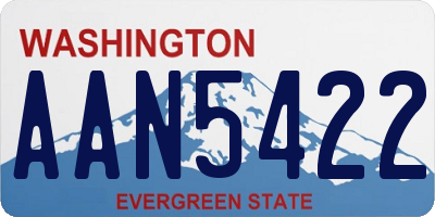 WA license plate AAN5422