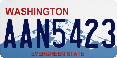 WA license plate AAN5423
