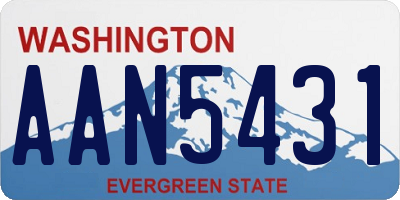 WA license plate AAN5431