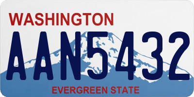 WA license plate AAN5432