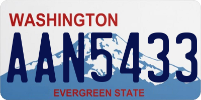 WA license plate AAN5433