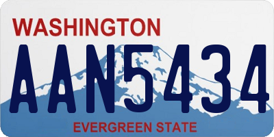 WA license plate AAN5434