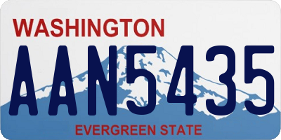WA license plate AAN5435