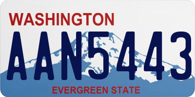 WA license plate AAN5443