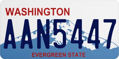 WA license plate AAN5447