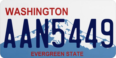 WA license plate AAN5449