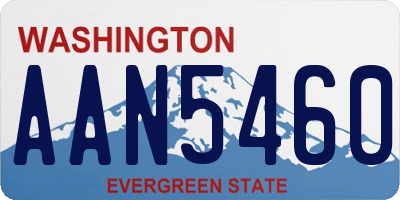 WA license plate AAN5460