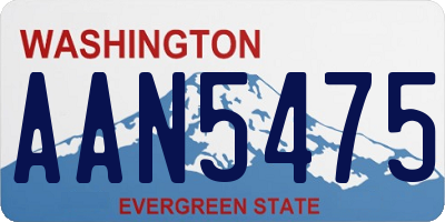 WA license plate AAN5475