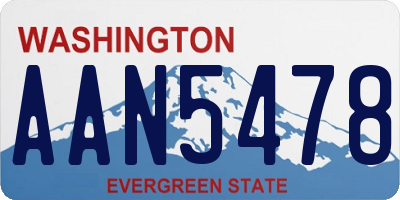 WA license plate AAN5478