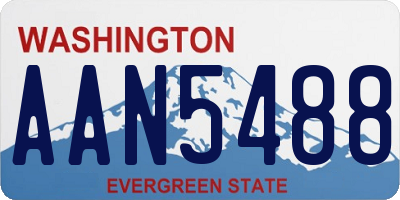 WA license plate AAN5488