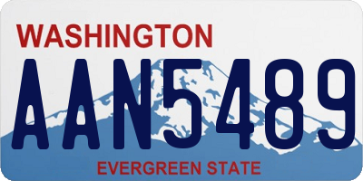 WA license plate AAN5489