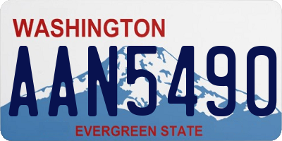WA license plate AAN5490