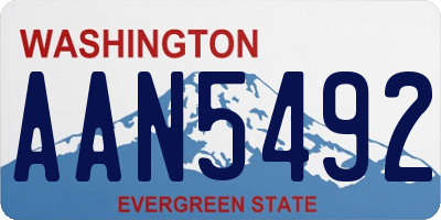 WA license plate AAN5492