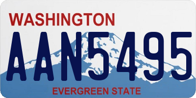 WA license plate AAN5495