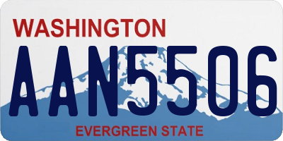 WA license plate AAN5506