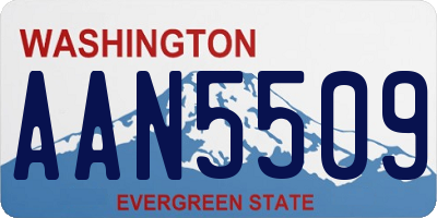 WA license plate AAN5509