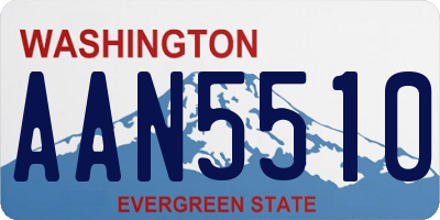 WA license plate AAN5510
