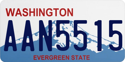WA license plate AAN5515