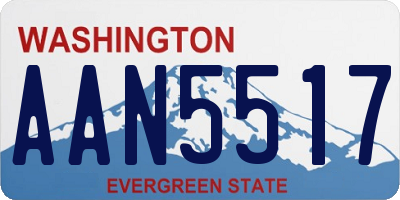 WA license plate AAN5517