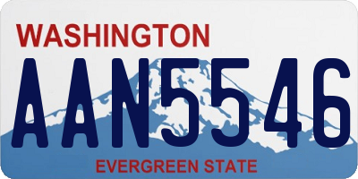 WA license plate AAN5546