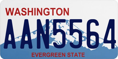 WA license plate AAN5564