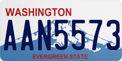 WA license plate AAN5573