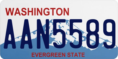 WA license plate AAN5589