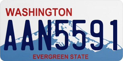 WA license plate AAN5591