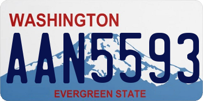 WA license plate AAN5593