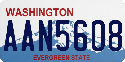 WA license plate AAN5608