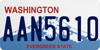 WA license plate AAN5610